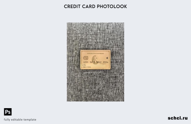 цифровая загрузка США MOVO Bank AMEX Gold Card фотоизображение переднего шаблона